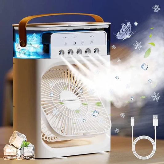 Mini Air Cooling Fan Multifunction Usb New Household Portable Air Conditioner Humidifier Strong Wind | Portable Fan | Portable Air Cooler